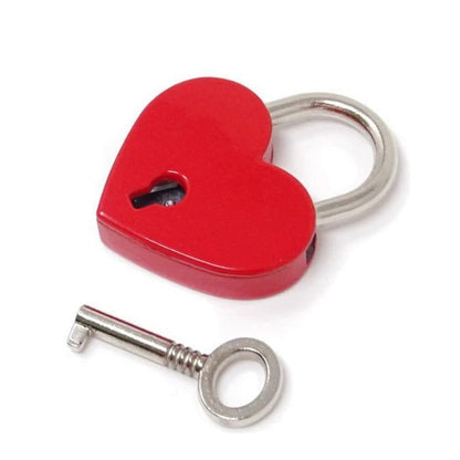 Mini Heart Padlock - Red