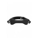 black neoprene collar with black bone shape