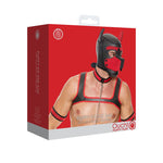 package images of ouch 8 piece neoprene kinky puppy play kit in red/black
